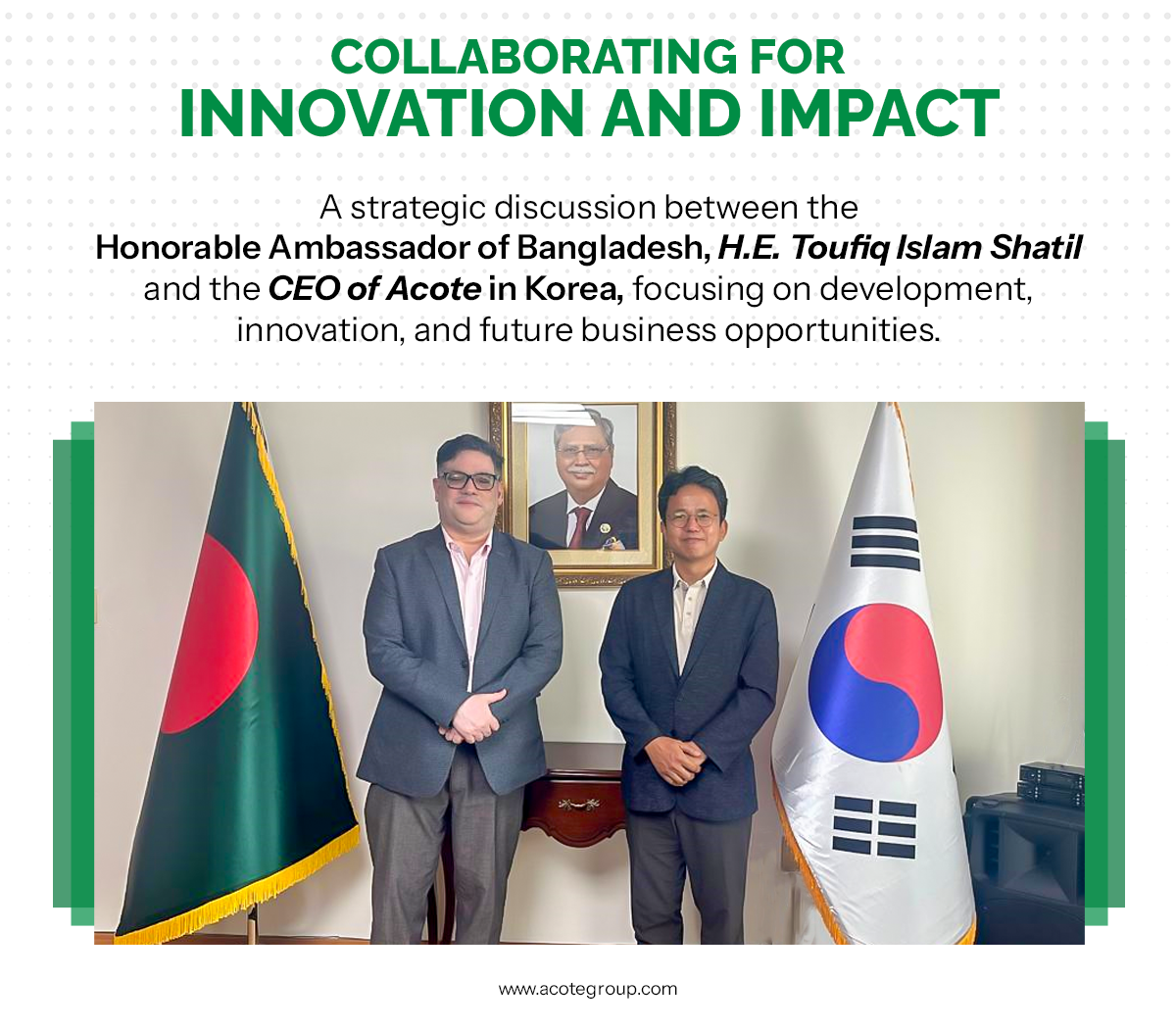 Acote Meets BD Ambassador in Korea